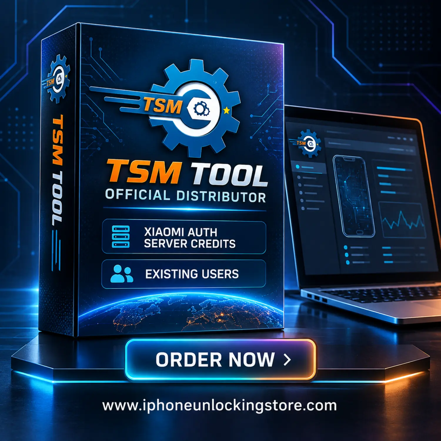 TSM Tool Xiaomi Auth Server Credits official distributor product for existing users